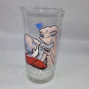 Pizza Hut E.T. Extra Terrestrial 1982 Vintage 6" ET Right Here Collectors Glass